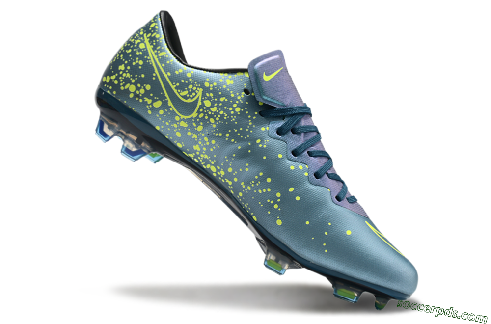 Nike Mercurial Vapor 10 FG Low-Tops Football Boots - Jade/Yellow/Black 4