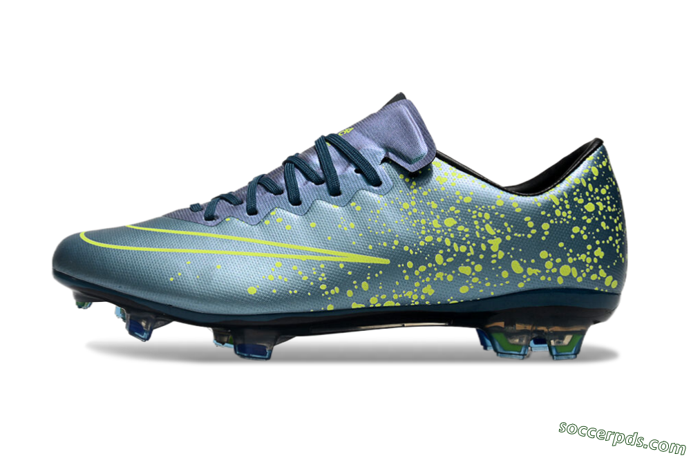Nike Mercurial Vapor 10 FG Low-Tops Football Boots - Jade/Yellow/Black 2