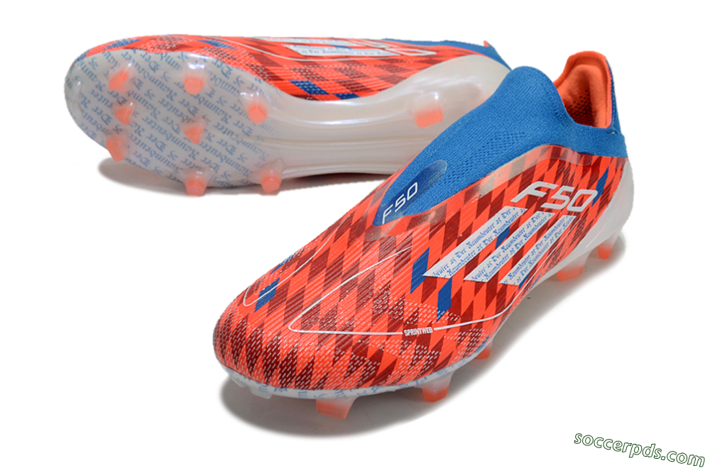Adidas F50 Elite Laceless FG Low-Tops Football Boots - Red/White/Blue 3