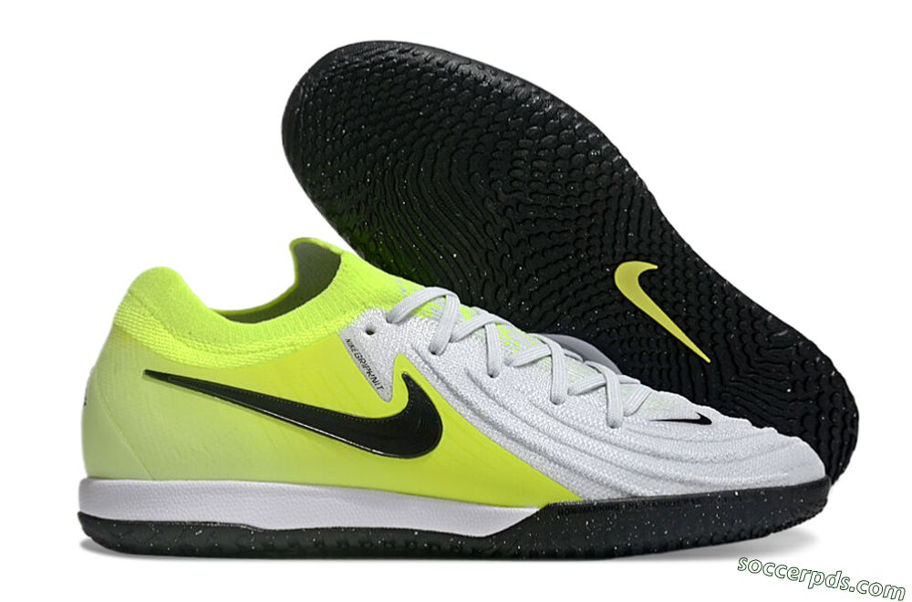 Nike Phantom GX 2 Elite IC Low-Tops Football Shoes - Grey/Black/Yellow 1