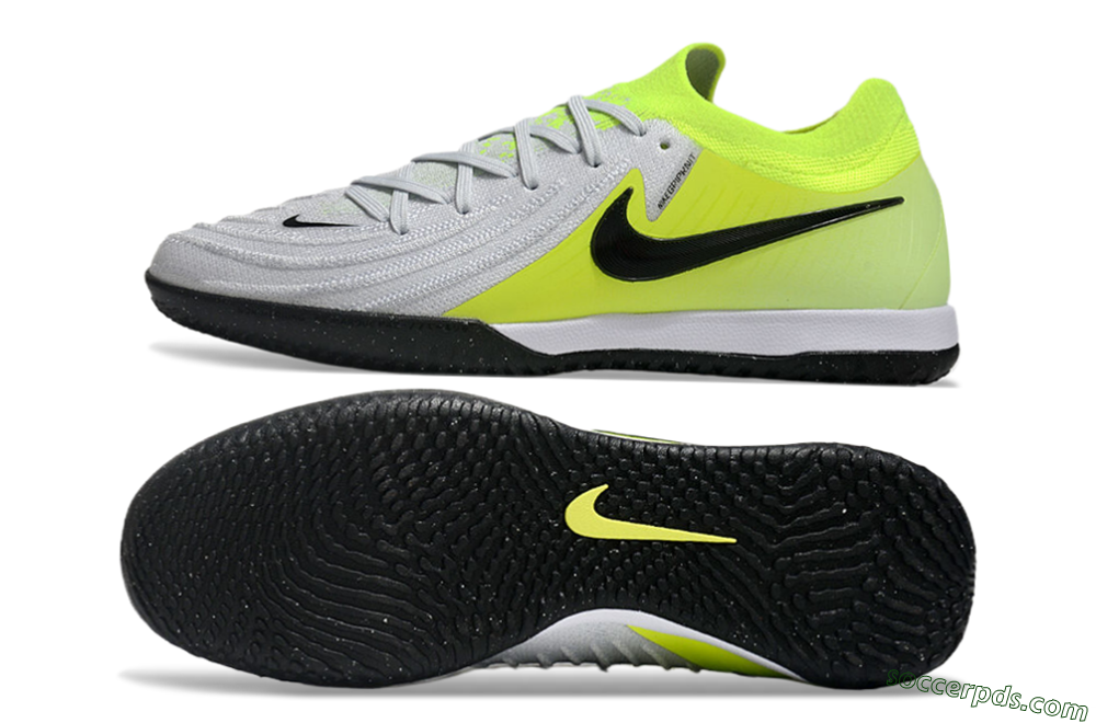 Nike Phantom GX 2 Elite IC Low-Tops Football Shoes - Grey/Black/Yellow 0