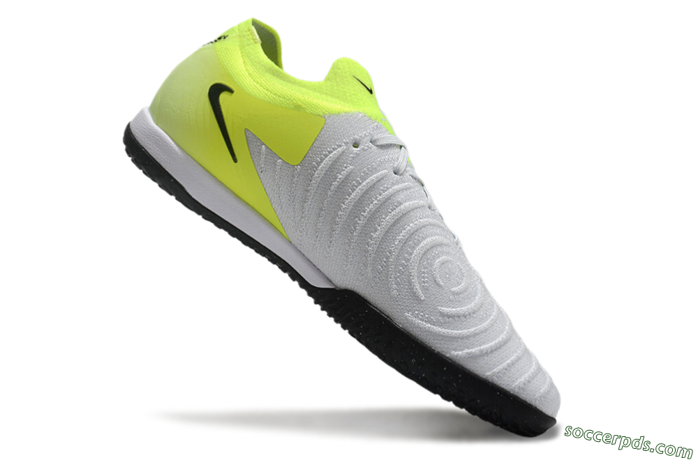 Nike Phantom GX 2 Elite IC Low-Tops Football Shoes - Grey/Black/Yellow 4