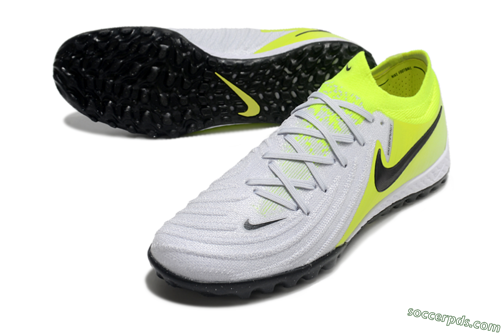 Nike Phantom GX 2 Elite TF Low-Tops Football Shoes - Grey/Black/Yellow 3