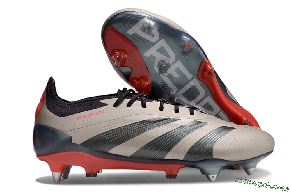 Adidas Predator 24 Elite FG Low-Tops Football Boots - Gold/Blue/Red 1