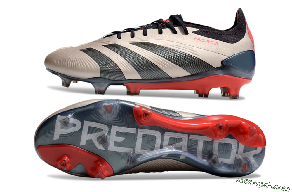 Adidas Predator 24 Elite FG Low-Tops Football Boots - Gold/Blue/Red 0