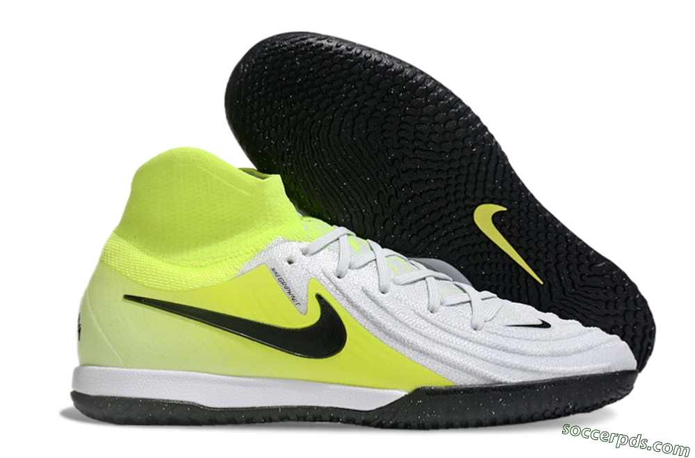 Nike Phantom Luna Elite NU IC High-Tops Football Shoes - Grey/Yellow/Black 1