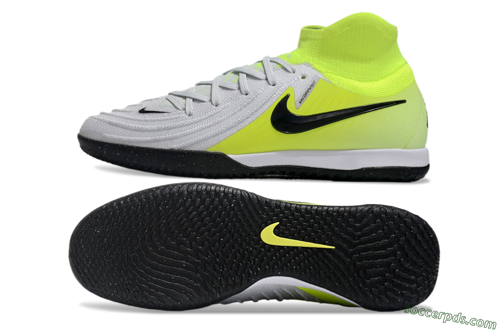 Nike Phantom Luna Elite NU IC High-Tops Football Shoes - Grey/Yellow/Black 0