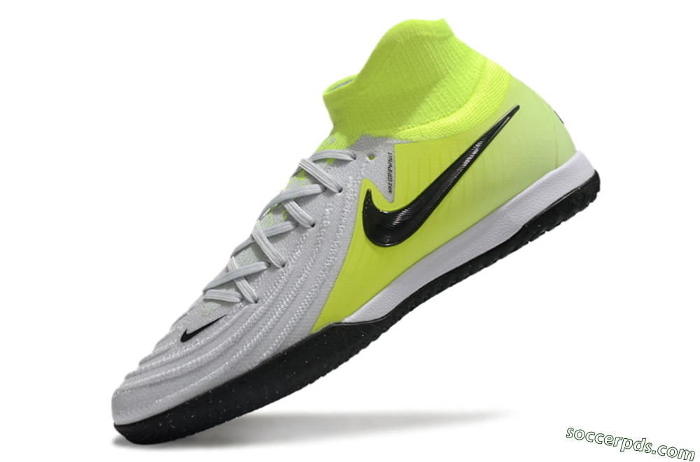 Nike Phantom Luna Elite NU IC High-Tops Football Shoes - Grey/Yellow/Black 5