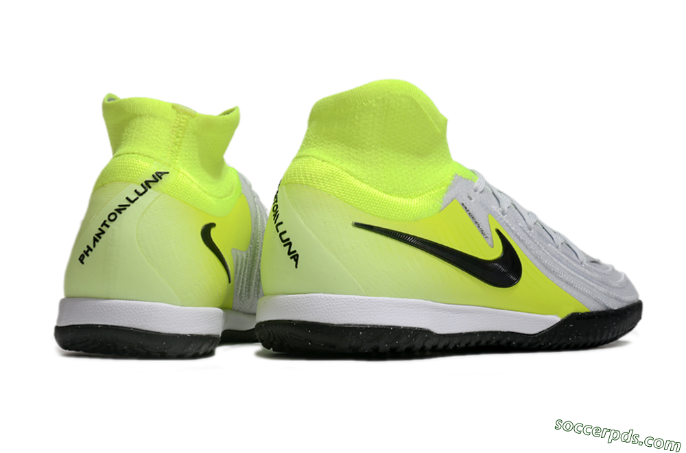 Nike Phantom Luna Elite NU IC High-Tops Football Shoes - Grey/Yellow/Black 6