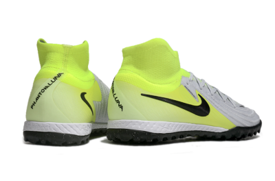 Nike Phantom Luna Elite NU TF High-Tops Football Shoes - Grey/Yellow/Black
