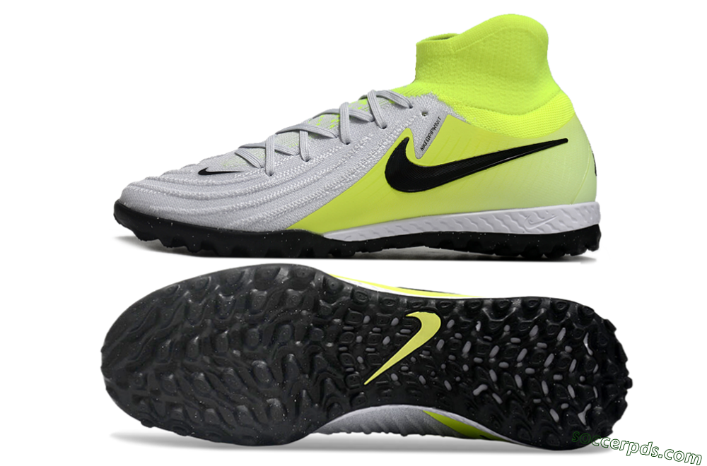 Nike Phantom Luna Elite NU TF High-Tops Football Shoes - Grey/Yellow/Black 0