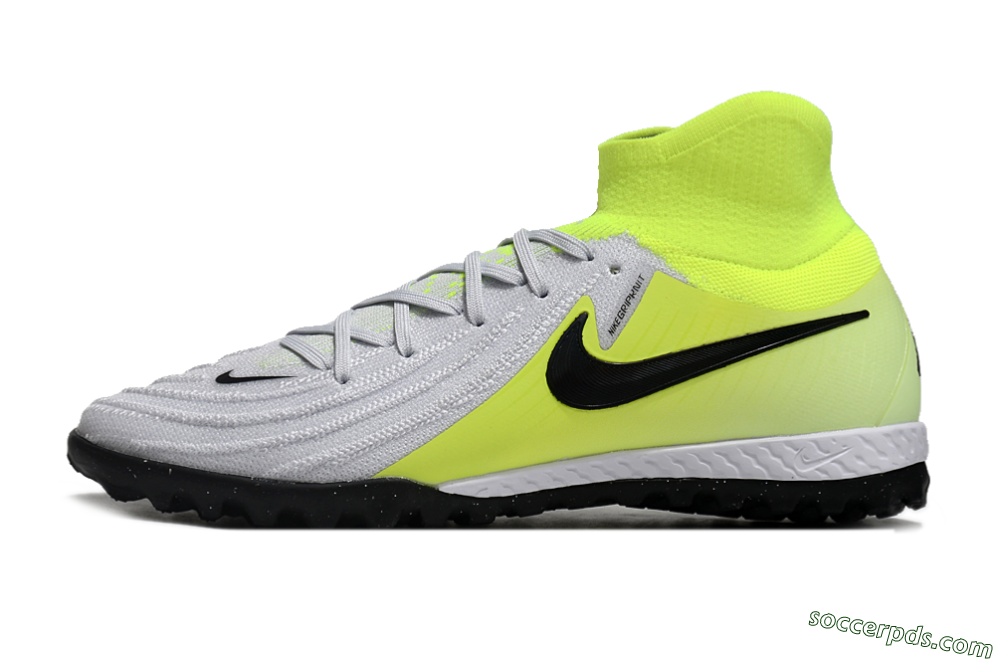Nike Phantom Luna Elite NU TF High-Tops Football Shoes - Grey/Yellow/Black 2
