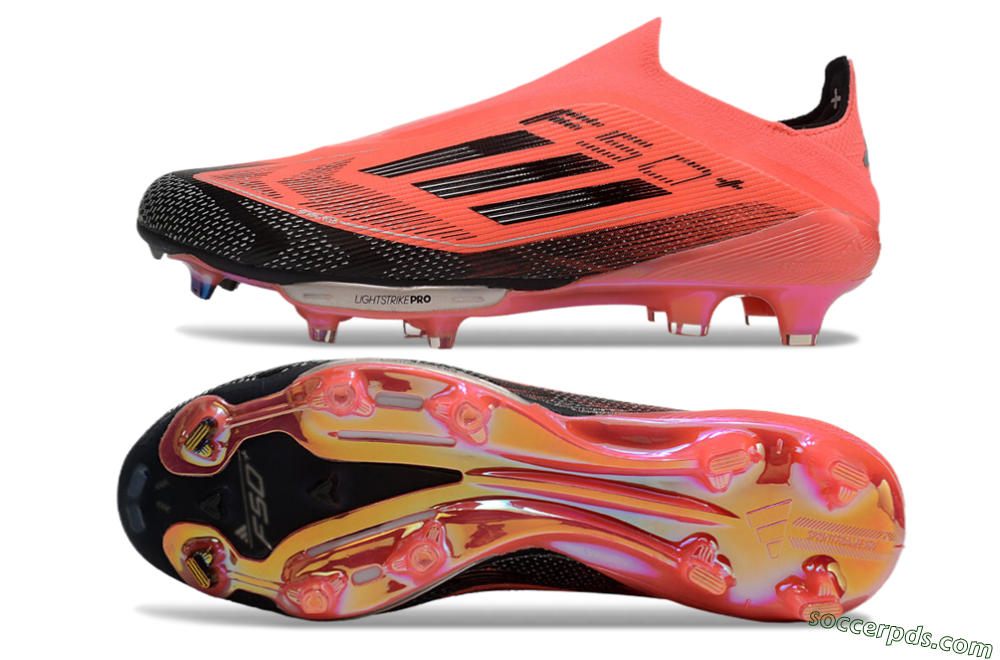 Adidas F50+ Lightstrike Pro Laceless FG Low-Tops Football Boots - Red/Black/Silver 0