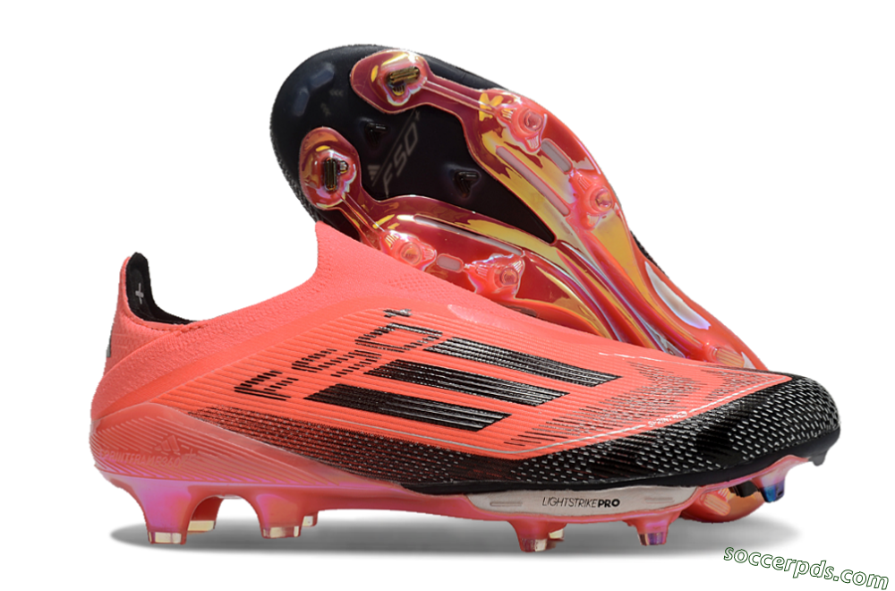 Adidas F50+ Lightstrike Pro Laceless FG Low-Tops Football Boots - Red/Black/Silver 1