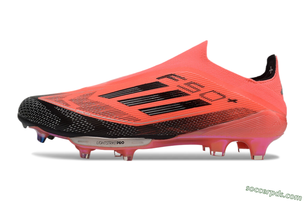 Adidas F50+ Lightstrike Pro Laceless FG Low-Tops Football Boots - Red/Black/Silver 2