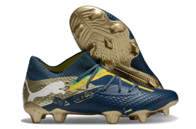 Puma x Neymar Future 7 Ultimate bna FG Low-Tops Football Boots - Blue/Yellow/Green