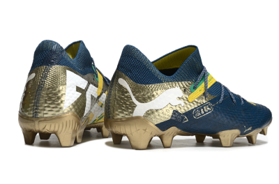 Puma x Neymar Future 7 Ultimate bna FG Low-Tops Football Boots - Blue/Yellow/Green