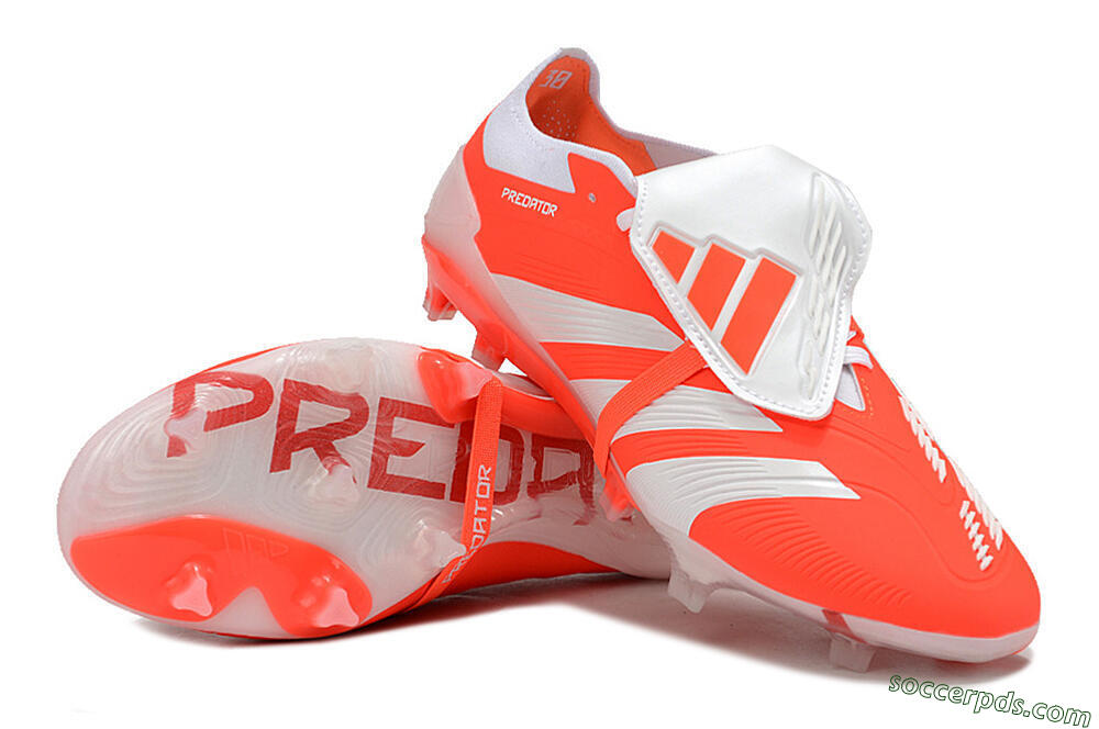 Adidas Predator Elite Foldover Tongue FG Low-Tops Football Boots - Red/White 3