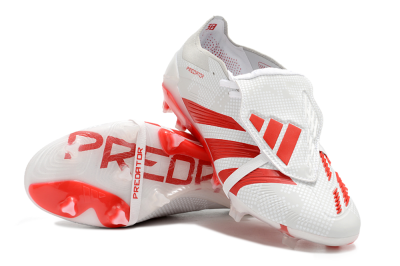 Adidas Predator Elite Foldover Tongue FG Low-Tops Football Boots - Beige/Red/White