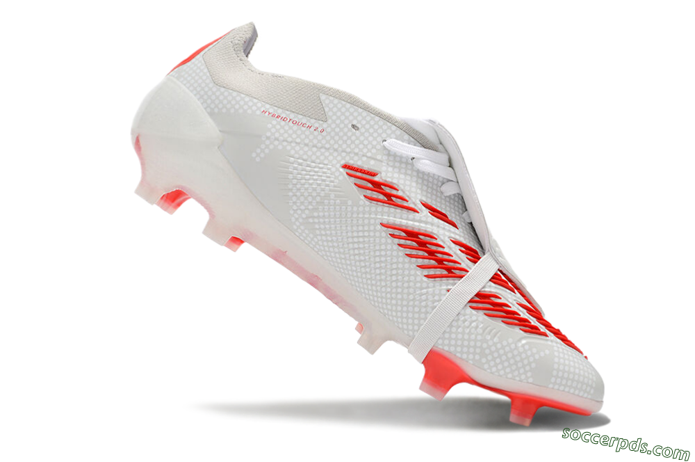 Adidas Predator Elite Foldover Tongue FG Low-Tops Football Boots - Beige/Red/White 4