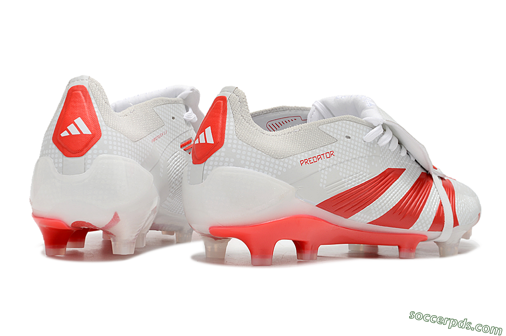 Adidas Predator Elite Foldover Tongue FG Low-Tops Football Boots - Beige/Red/White 6