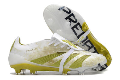 Adidas Predator Elite Foldover Tongue FG Low-Tops Football Boots - White/Yellow/Green