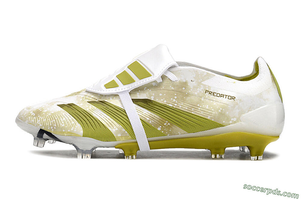 Adidas Predator Elite Foldover Tongue FG Low-Tops Football Boots - White/Yellow/Green 2