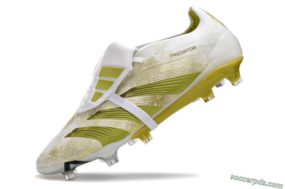 Adidas Predator Elite Foldover Tongue FG Low-Tops Football Boots - White/Yellow/Green 5