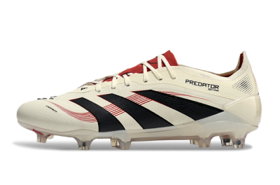 Adidas Predator Elite 2025 Goal Hunter FG Low-Tops Football Boots - Beige/Black/Red