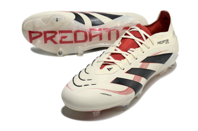 Adidas Predator Elite 2025 Goal Hunter FG Low-Tops Football Boots - Beige/Black/Red