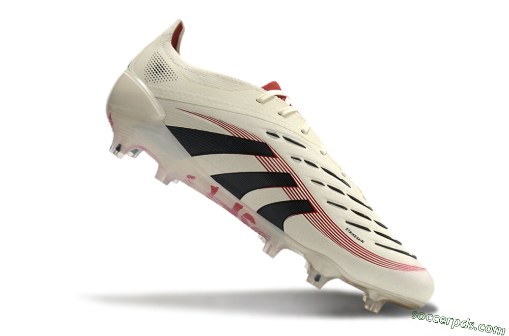 Adidas Predator Elite 2025 Goal Hunter FG Low-Tops Football Boots - Beige/Black/Red 4