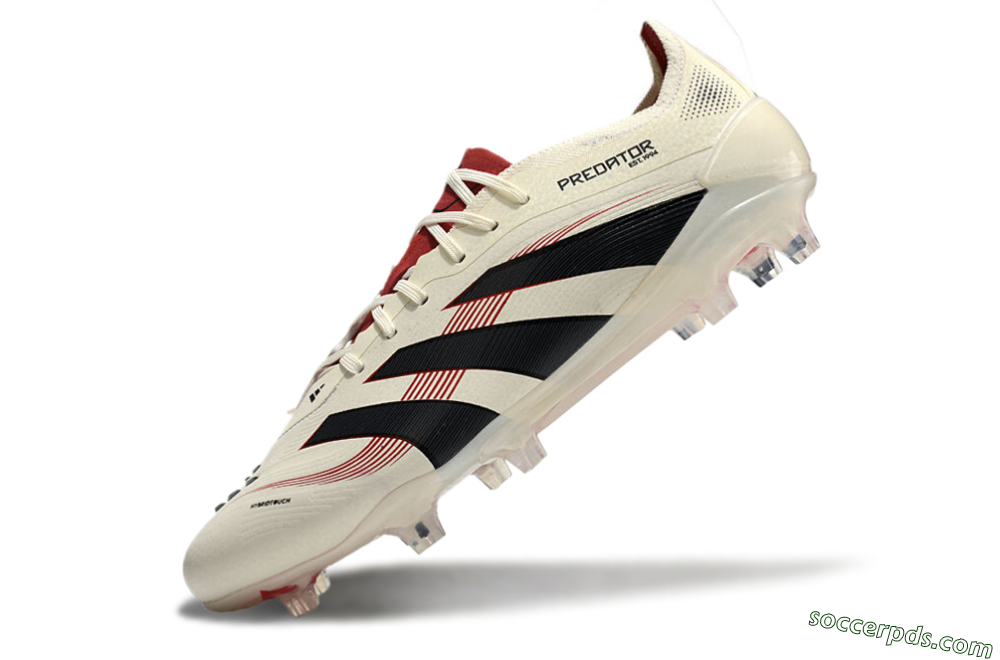 Adidas Predator Elite 2025 Goal Hunter FG Low-Tops Football Boots - Beige/Black/Red 5