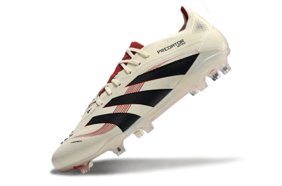 Adidas Predator Elite 2025 Goal Hunter FG Low-Tops Football Boots - Beige/Black/Red