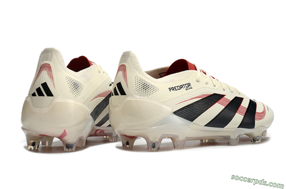 Adidas Predator Elite 2025 Goal Hunter FG Low-Tops Football Boots - Beige/Black/Red 6