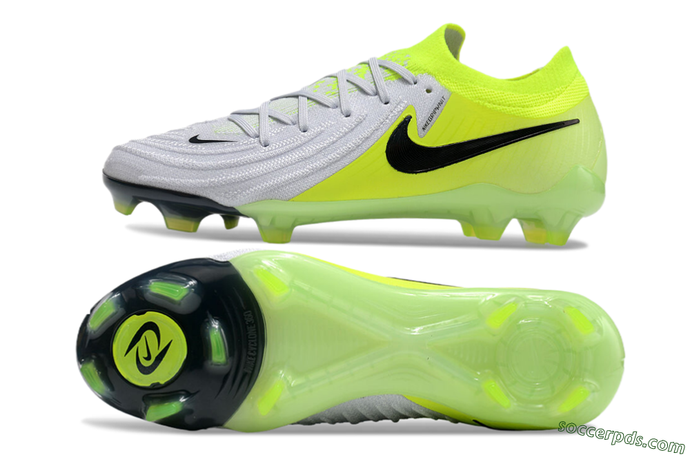 Nike Phantom Luna Elite FG Low-Tops Football Boots - Grey/Yellow/Black 6
