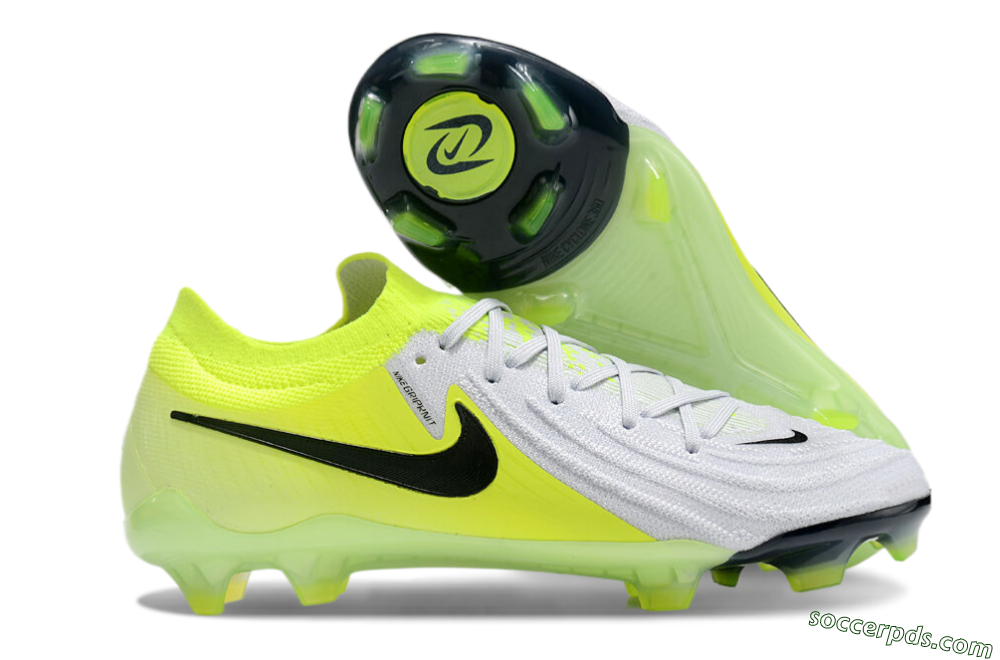 Nike Phantom Luna Elite FG Low-Tops Football Boots - Grey/Yellow/Black 0