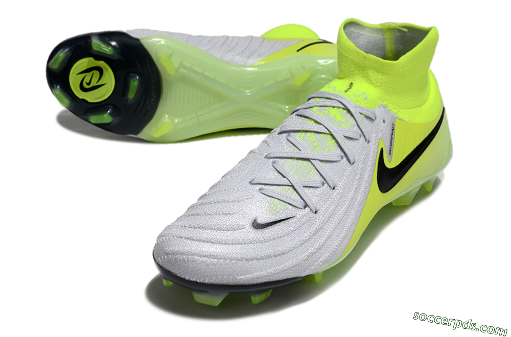 Nike Phantom Luna Elite FG High-Tops Football Boots - Grey/Yellow/Black 3