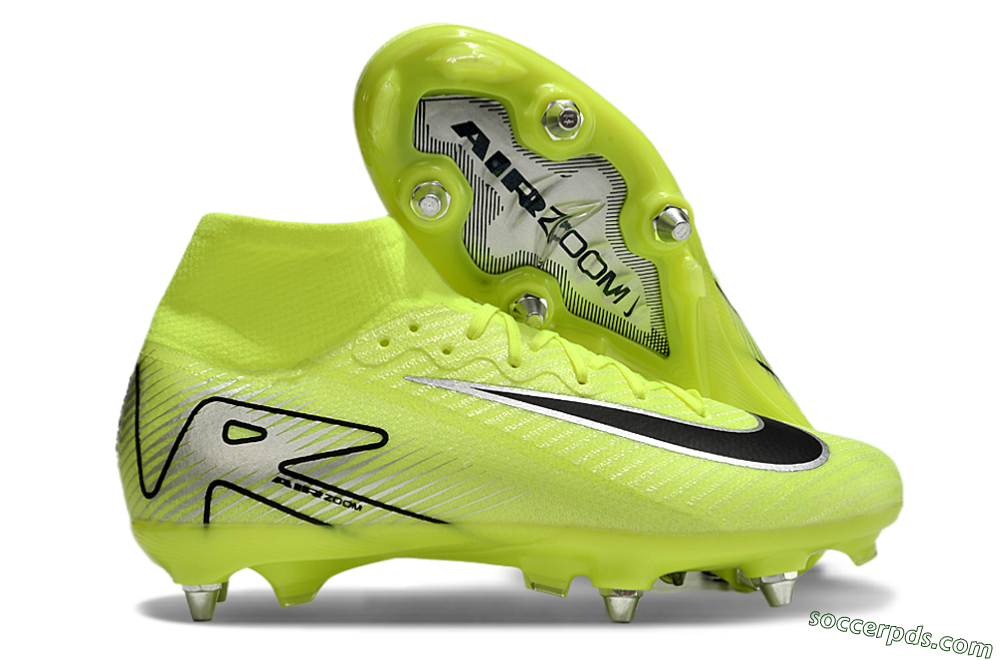 Nike Air Zoom Mercurial Superfly 10 Elite SG High-Tops Football Boots - Yellow/Silver/Black 1