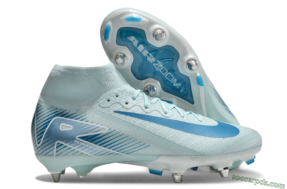 Nike Air Zoom Mercurial Superfly 10 Elite SG High-Tops Football Boots - Jade/Blue/White 0