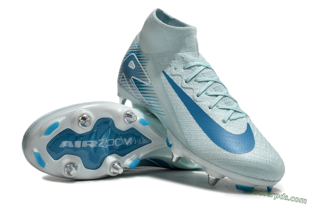 Nike Air Zoom Mercurial Superfly 10 Elite SG High-Tops Football Boots - Jade/Blue/White 2