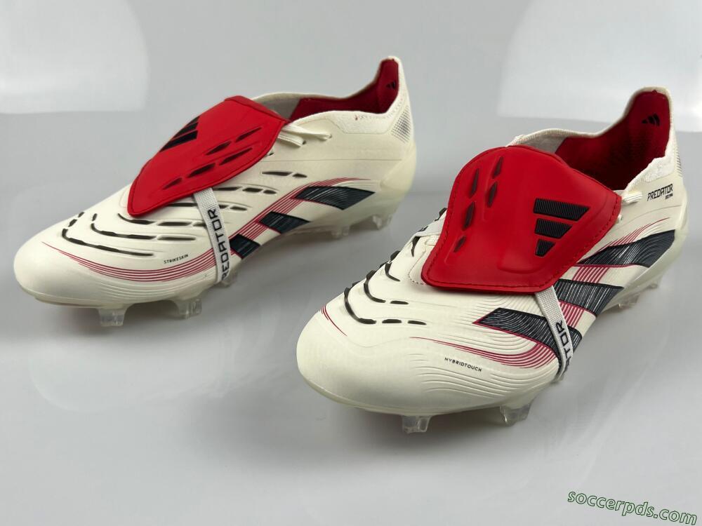 Adidas Predator Elite Foldover Tongue FG Low-Tops Football Boots - Beige/Black/Red