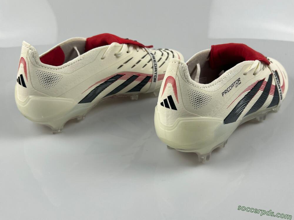 Adidas Predator Elite Foldover Tongue FG Low-Tops Football Boots - Beige/Black/Red