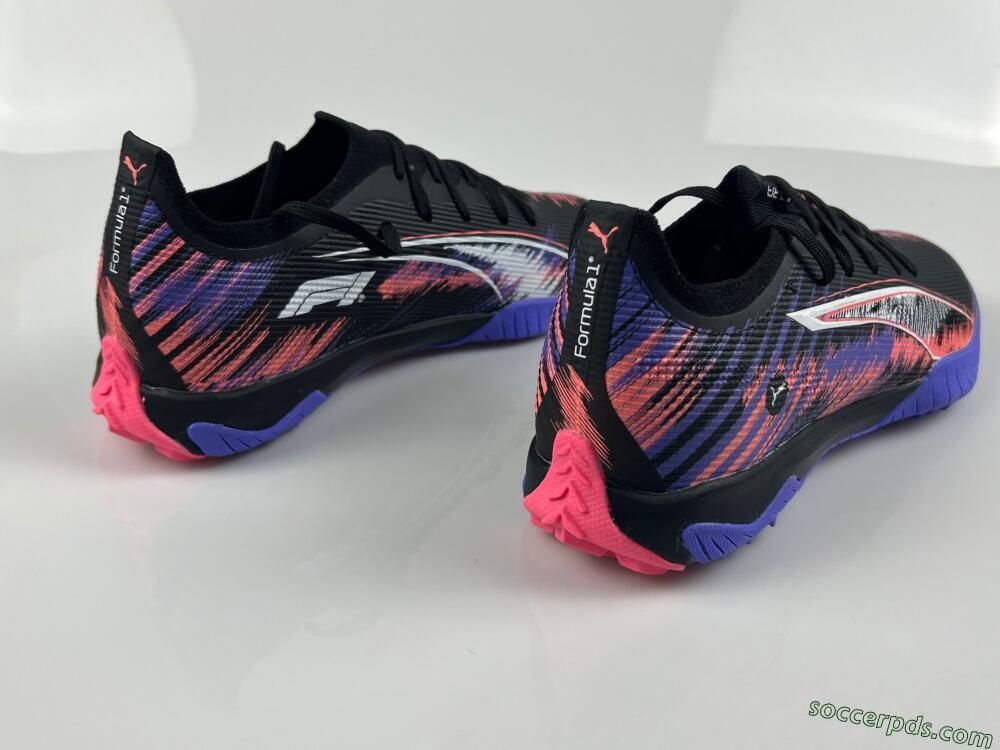 Puma Ultra Ultimate TF Low-Tops Football Shoes - Black/White/Purple/Pink