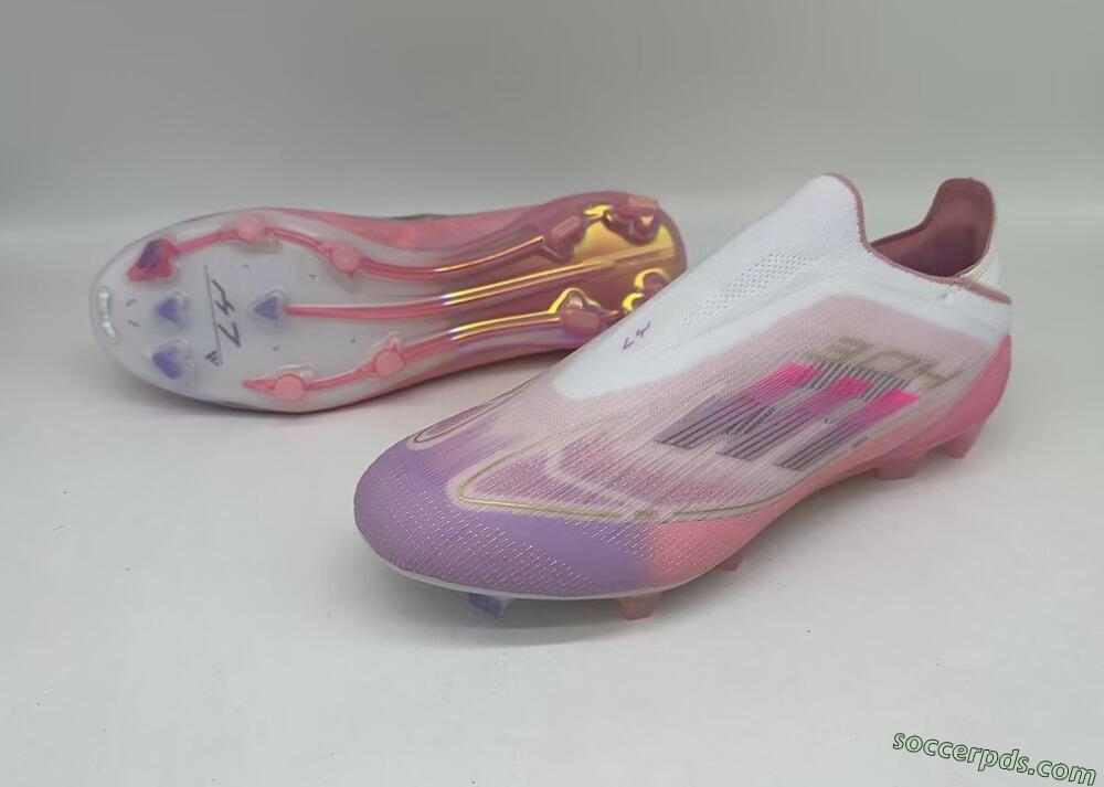 Adidas F50+ Lightstrike Elite Laceless 304 FG Low-Tops Football Boots - Pink/Purple/Gold