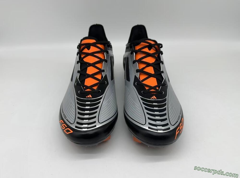 Adidas F50 Elite Messi FG Low-Tops Football Boots - Silver/Black/Orange