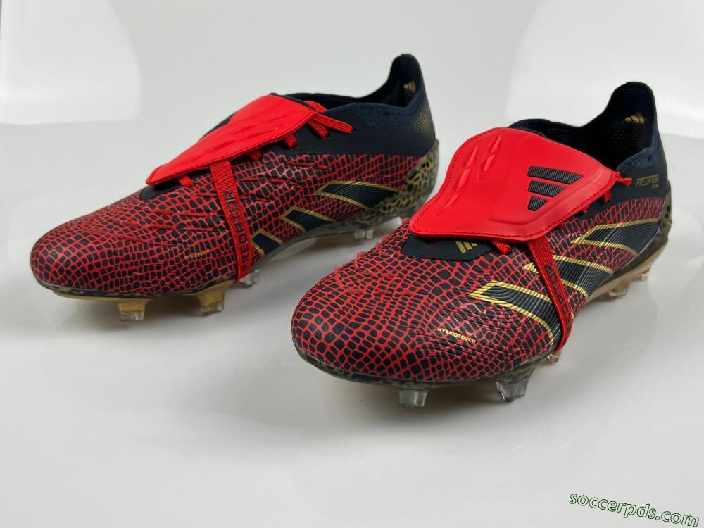 Adidas Predator Elite Foldover Tongue FG Low-Tops Football Boots - Red/Black/Gold