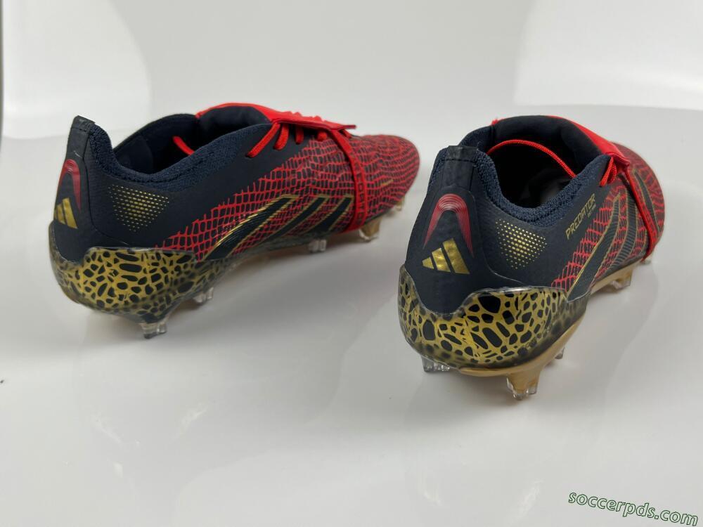 Adidas Predator Elite Foldover Tongue FG Low-Tops Football Boots - Red/Black/Gold