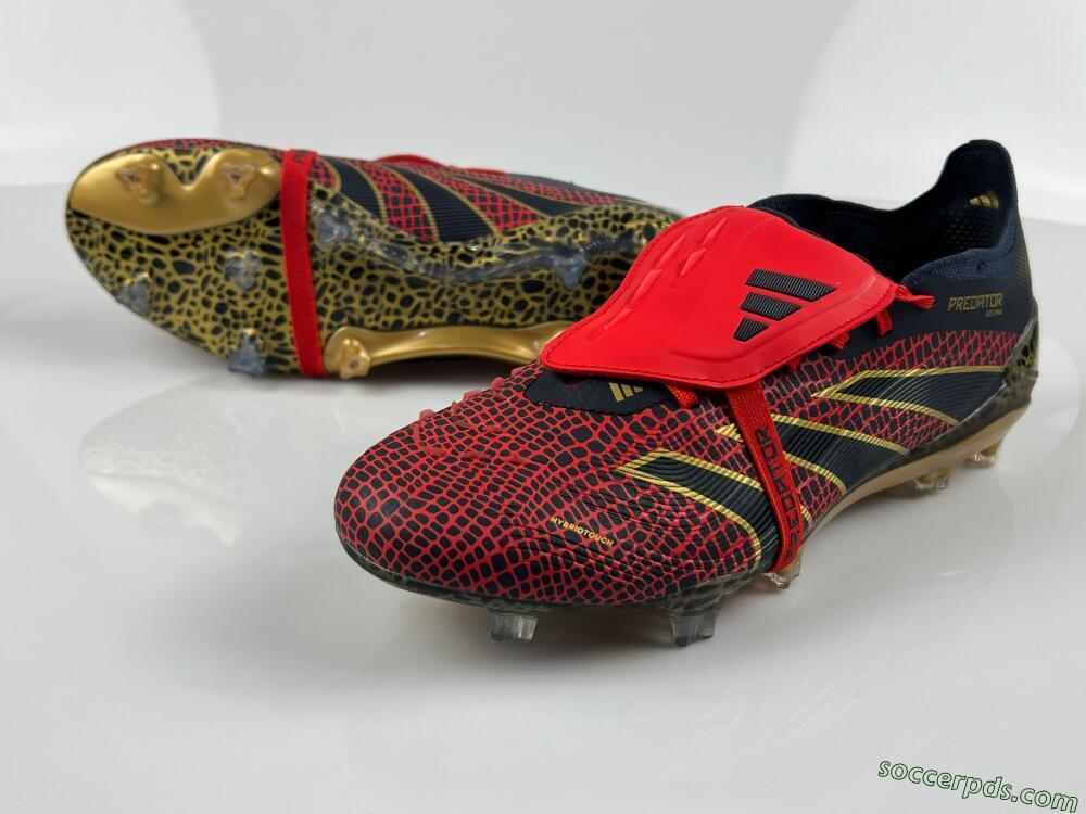 Adidas Predator Elite Foldover Tongue FG Low-Tops Football Boots - Red/Black/Gold