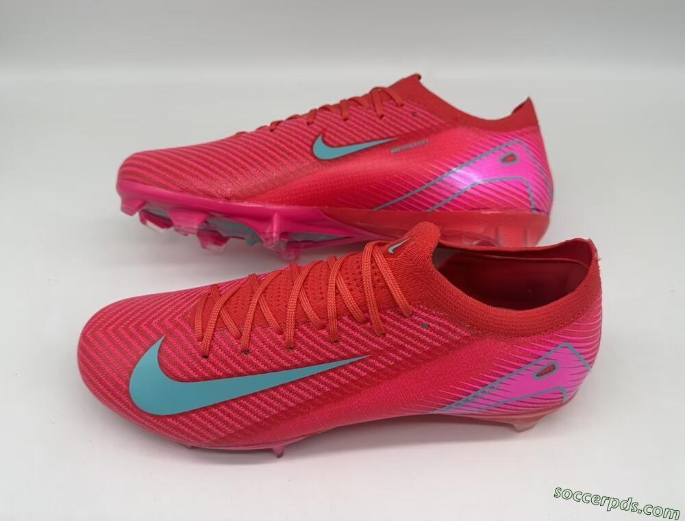 Nike Air Zoom Mercurial Vapor 16 Elite FG Low-Tops Football Boots - Red/Jade/White