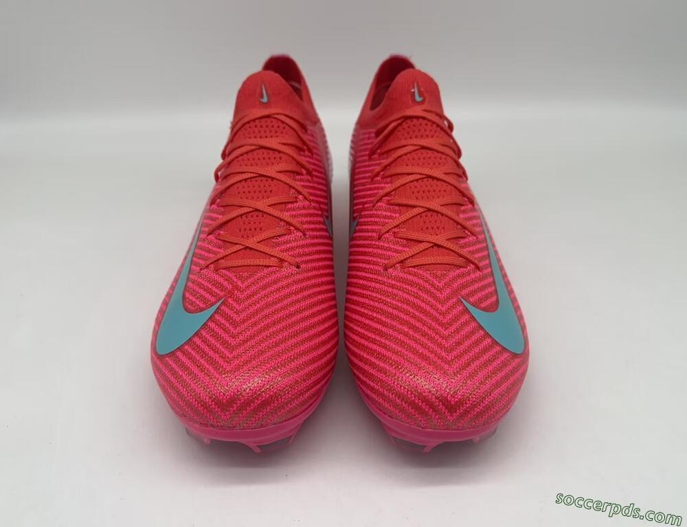 Nike Air Zoom Mercurial Vapor 16 Elite FG Low-Tops Football Boots - Red/Jade/White